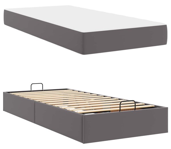 Okvir kreveta s madracem Ostalo 2 pcs Siva PVC - Siva / 90 x 190 cm