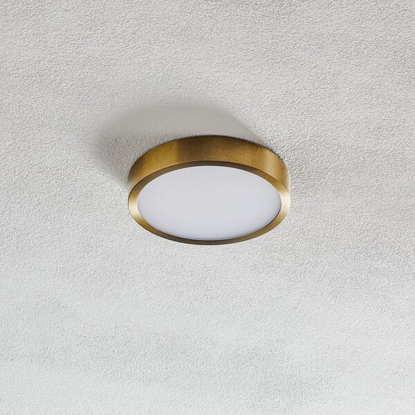 ORION Bully LED stropna svjetiljka s izgledom patine, Ø 14 cm, Zlato / mjed, Dnevni boravak/blagovaonica, Metal