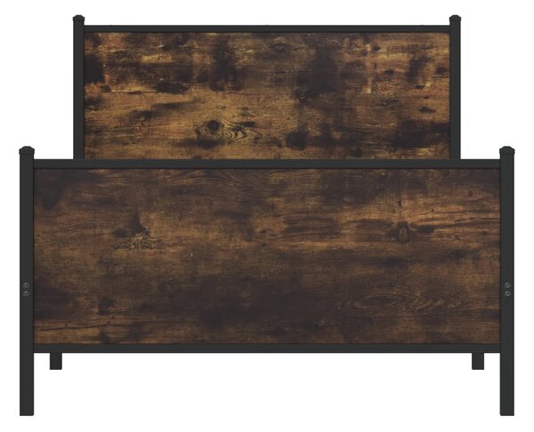 Metalni okvir kreveta bez madraca boja hrasta 100x200 cm - Smeđa / 100 x 200 cm