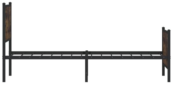 Metalni okvir kreveta bez madraca boja hrasta 100x200 cm - Smeđa / 100 x 200 cm