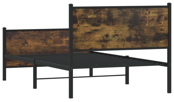 Metalni okvir kreveta bez madraca boja hrasta 100x200 cm - Smeđa / 100 x 200 cm