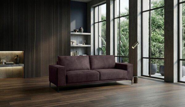 Smeđa sofa od imitacije kože 224 cm Copenhagen – Scandic