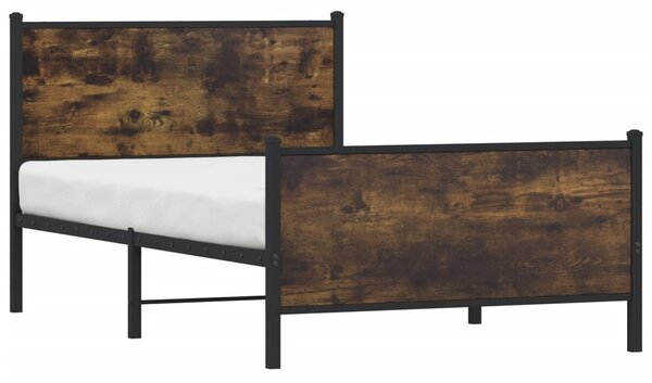 Metalni okvir kreveta bez madraca boja hrasta 100x200 cm - Smeđa / 100 x 200 cm