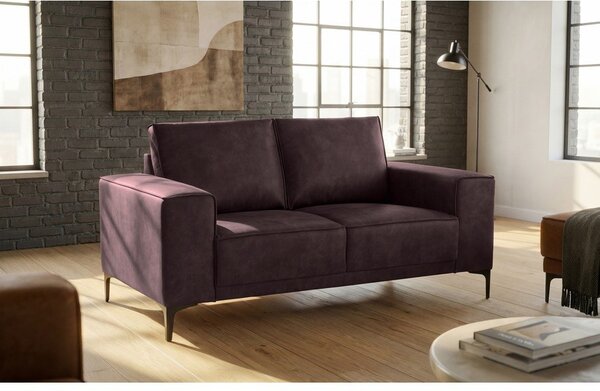 Smeđa sofa od imitacije kože 164 cm Copenhagen – Scandic