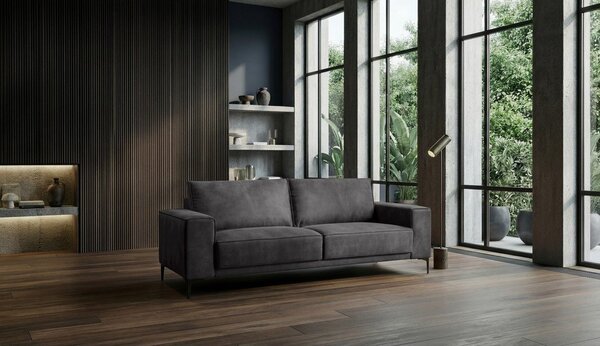 Antracitno siva sofa od imitacije kože 224 cm Copenhagen – Scandic