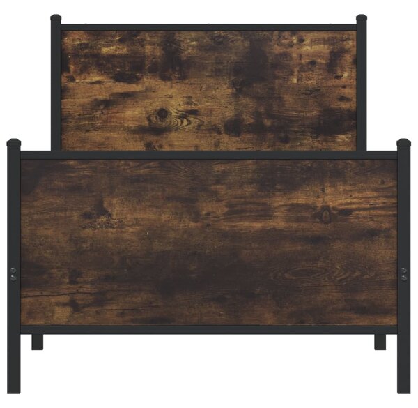 Metalni okvir kreveta bez madraca boja hrasta 75x190 cm - Smeđa / 75 x 190 cm
