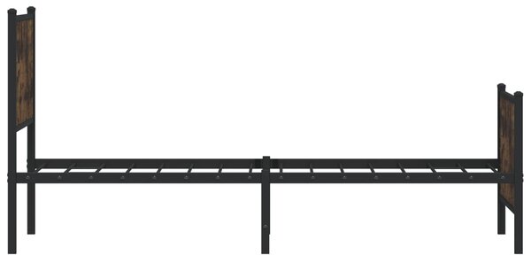 Metalni okvir kreveta bez madraca boja hrasta 75x190 cm - Smeđa / 75 x 190 cm