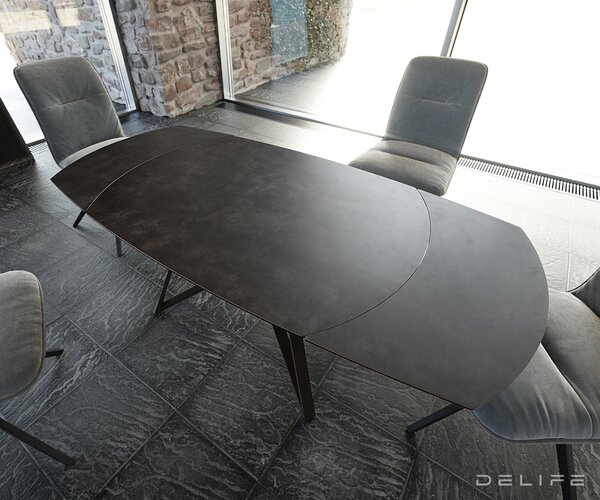 Produljivi stol Carlow 130/200x90cm, Materijal: Keramika - Siva 130/200x90