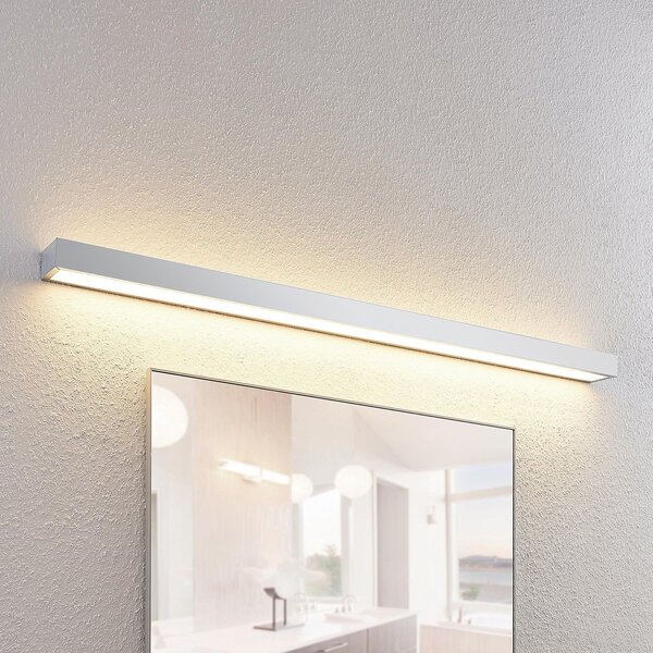 Lindby LED kupaonska zidna svjetiljka Layan, 120 cm, krom, metal, Metalik, kupaonica, Metal