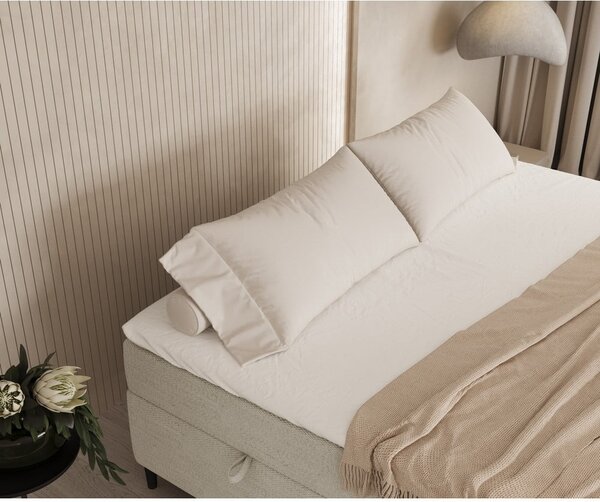 Krem boxspring krevet s prostorom za pohranu 160x200 cm Araya – Maison de Rêve