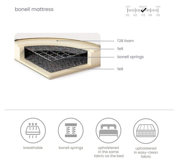 Svjetlo smeđi boxspring krevet 200x200 cm Dove – Maison de Rêve