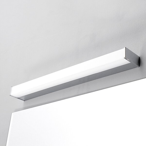 Lindby LED zidna svjetiljka Philippa, kvadratna, 59 cm, krom, IP44, Metalik, kupaonica, Metal