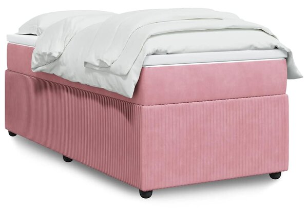 Box spring krevet s madracem ružičasti 80 x 200 cm baršunasti - Ružičasti / 80 x 200 cm
