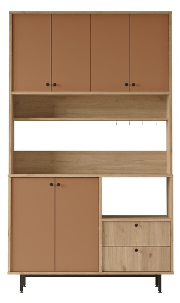 Zondo.hr Ormar s policama Rebutia 7 (hrast + cigla). Akcija -30%. 1102522