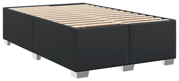 Krevet s oprugama i madracem crni 120 x 200 cm od umjetne kože - Crna / 120 x 200 cm