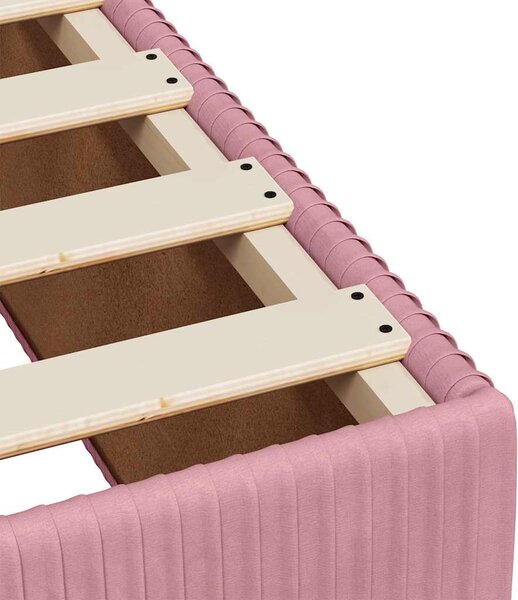 Box spring krevet s madracem ružičasti 80 x 200 cm baršunasti - Ružičasti / 80 x 200 cm