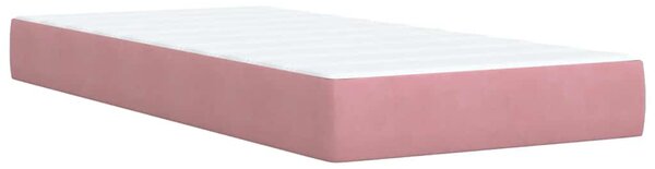 Box spring krevet s madracem ružičasti 80 x 200 cm baršunasti - Ružičasti / 80 x 200 cm