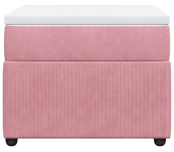 Box spring krevet s madracem ružičasti 80 x 200 cm baršunasti - Ružičasti / 80 x 200 cm