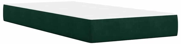 Box spring krevet s madracem tamnozeleni 100x200 cm baršunasti - Zelena / 100 x 200 cm