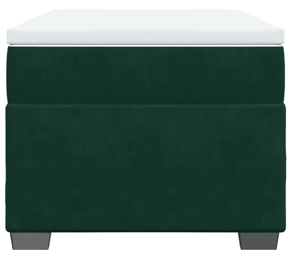 Box spring krevet s madracem tamnozeleni 100x200 cm baršunasti - Zelena / 100 x 200 cm