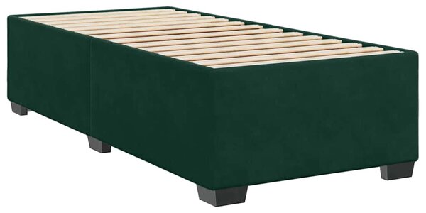 Box spring krevet s madracem tamnozeleni 100x200 cm baršunasti - Zelena / 100 x 200 cm