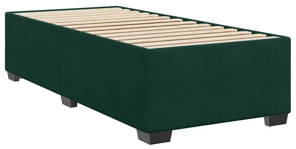 Box spring krevet s madracem tamnozeleni 80 x 200 cm baršunasti - Zelena / 80 x 200 cm