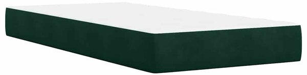 Box spring krevet s madracem tamnozeleni 80 x 200 cm baršunasti - Zelena / 80 x 200 cm
