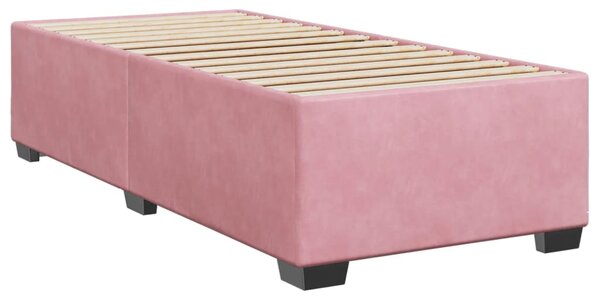 Box spring krevet s madracem ružičasti 100x200 cm baršunasti - Ružičasti / 100 x 200 cm