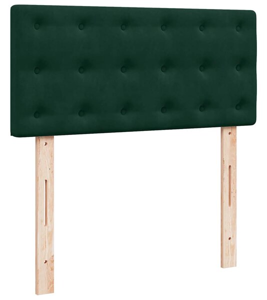 Box spring krevet s madracem tamnozeleni 80 x 200 cm baršunasti - Zelena / 80 x 200 cm