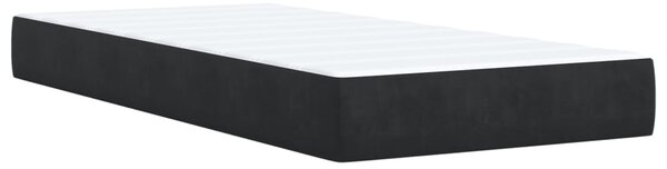 Box spring krevet s madracem crni 80 x 200 cm baršunasti - Crna / 80 x 200 cm