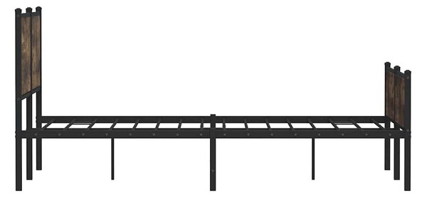 Metalni okvir kreveta bez madraca boja hrasta 140x190 cm - Smeđa / 140 x 190 cm