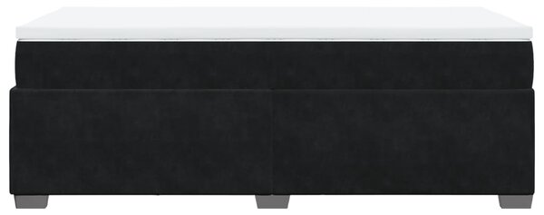 Box spring krevet s madracem crni 80 x 200 cm baršunasti - Crna / 80 x 200 cm