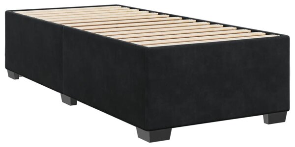 Box spring krevet s madracem crni 80 x 200 cm baršunasti - Crna / 80 x 200 cm