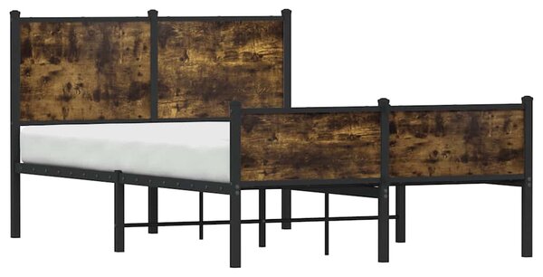 Metalni okvir kreveta bez madraca boja hrasta 120x190 cm - Smeđa / 120 x 190 cm