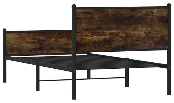 Metalni okvir kreveta bez madraca boja hrasta 120x190 cm - Smeđa / 120 x 190 cm