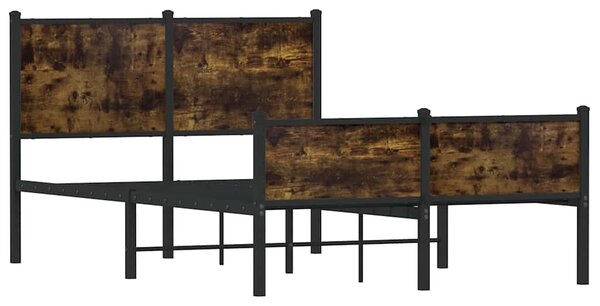 Metalni okvir kreveta bez madraca boja hrasta 120x190 cm - Smeđa / 120 x 190 cm