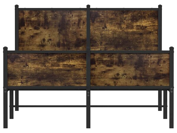 Metalni okvir kreveta bez madraca boja hrasta 120x190 cm - Smeđa / 120 x 190 cm