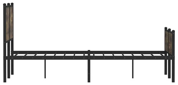 Metalni okvir kreveta bez madraca boja hrasta 120x190 cm - Smeđa / 120 x 190 cm