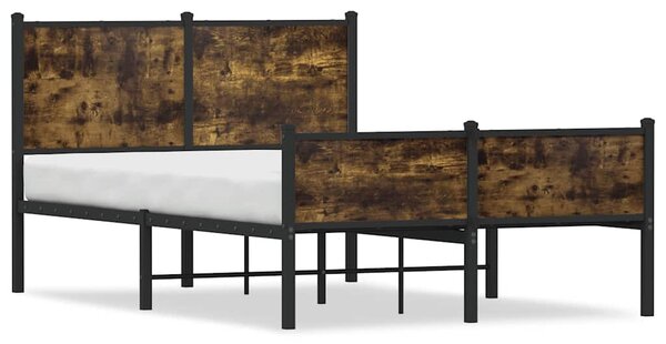Metalni okvir kreveta bez madraca boja hrasta 120x190 cm - Smeđa / 120 x 190 cm