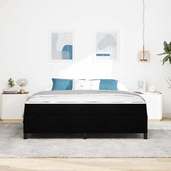 Krevet s opruga kutije Crna 180 x 200 cm tkanina - Crna / 180 x 200 cm