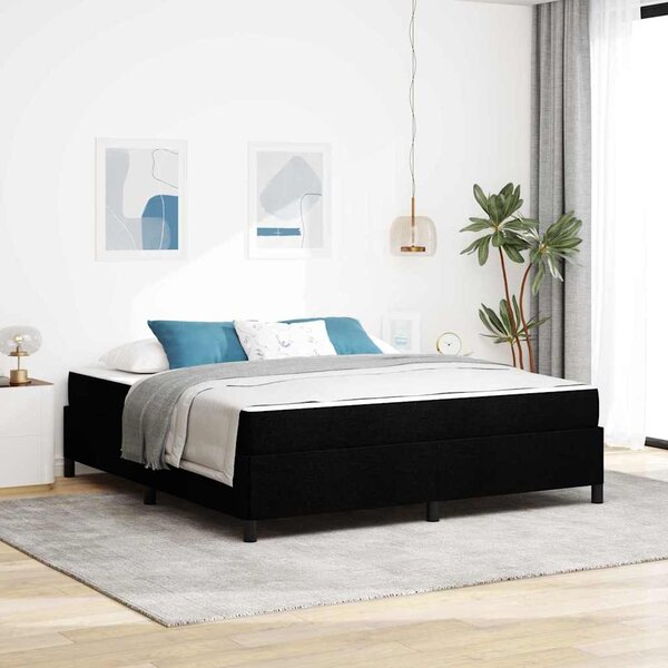 Krevet s opruga kutije Crna 180 x 200 cm tkanina - Crna / 180 x 200 cm