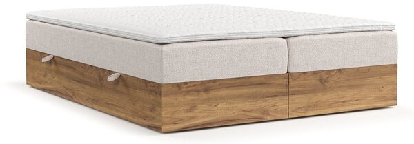 Bež/u prirodnoj boji boxspring krevet s prostorom za pohranu 160x200 cm Faro – Maison de Rêve