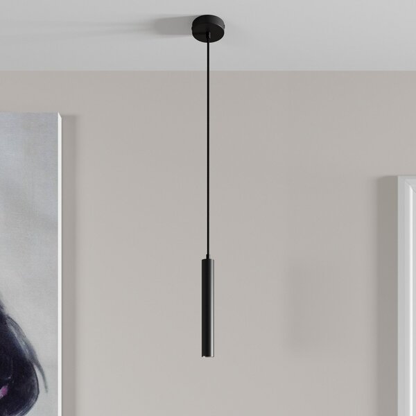 Arcchio LED visilica Franka, 1 žarulja, Ø 4 cm, crna, Crno, Dnevni boravak/blagovaonica, Metal