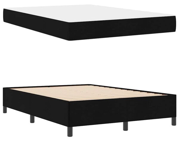 Krevet s opruga kutije Crna 140 x 200 cm tkanina - Crna / 140 x 200 cm