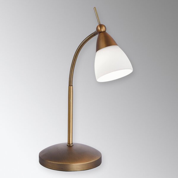 Paul Neuhaus Stolna lampa Pino, starinski mesing, 45 cm, prigušiva, prigušiva, Bronca / stari mesing, Dnevni boravak/blagovaonica, Metal