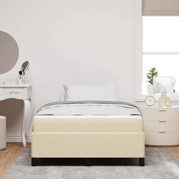 Krevet s opruga kutije Krema 120 x 190 cm tkanina - Krem / 120 x 190 cm