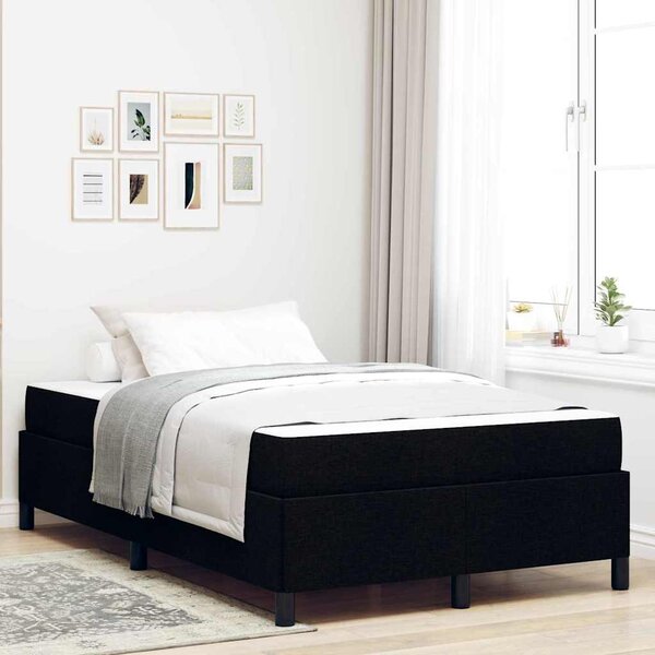 Krevet s opruga kutije Crna 120 x 190 cm tkanina - Crna / 120 x 190 cm