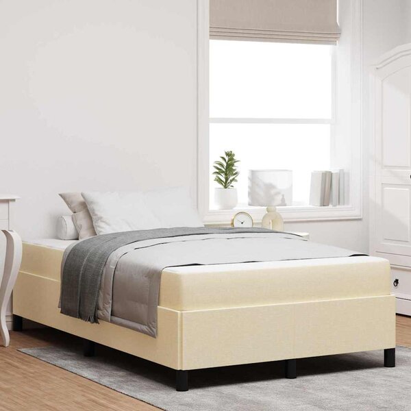 Krevet s opruga kutije Krema 120 x 190 cm tkanina - Krem / 120 x 190 cm