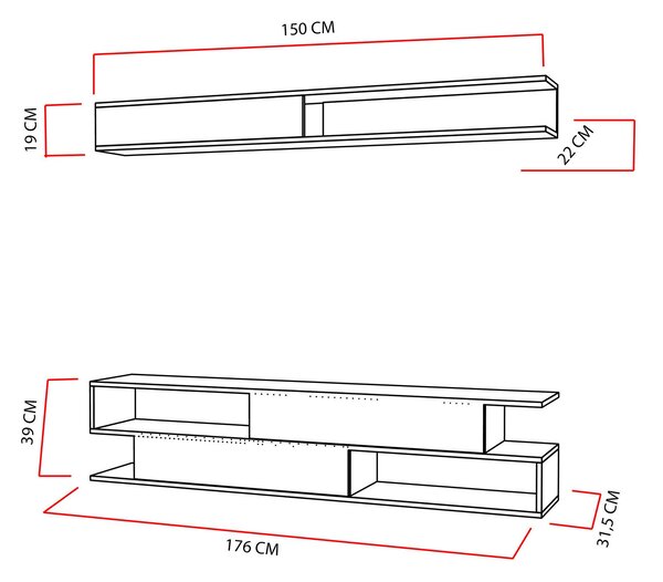 Zondo.hr Set za dnevni boravak Simpsonic (teak + bijela). Akcija -30%. 1102577