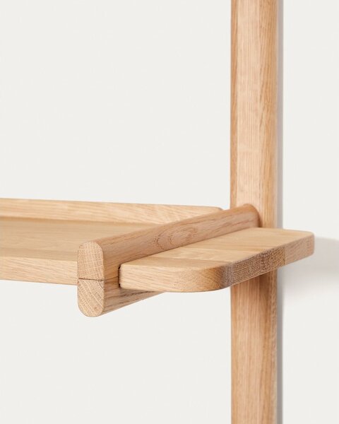 Modularni sustav polica od punog hrasta u prirodnoj boji 110x202 cm Sitra – Kave Home